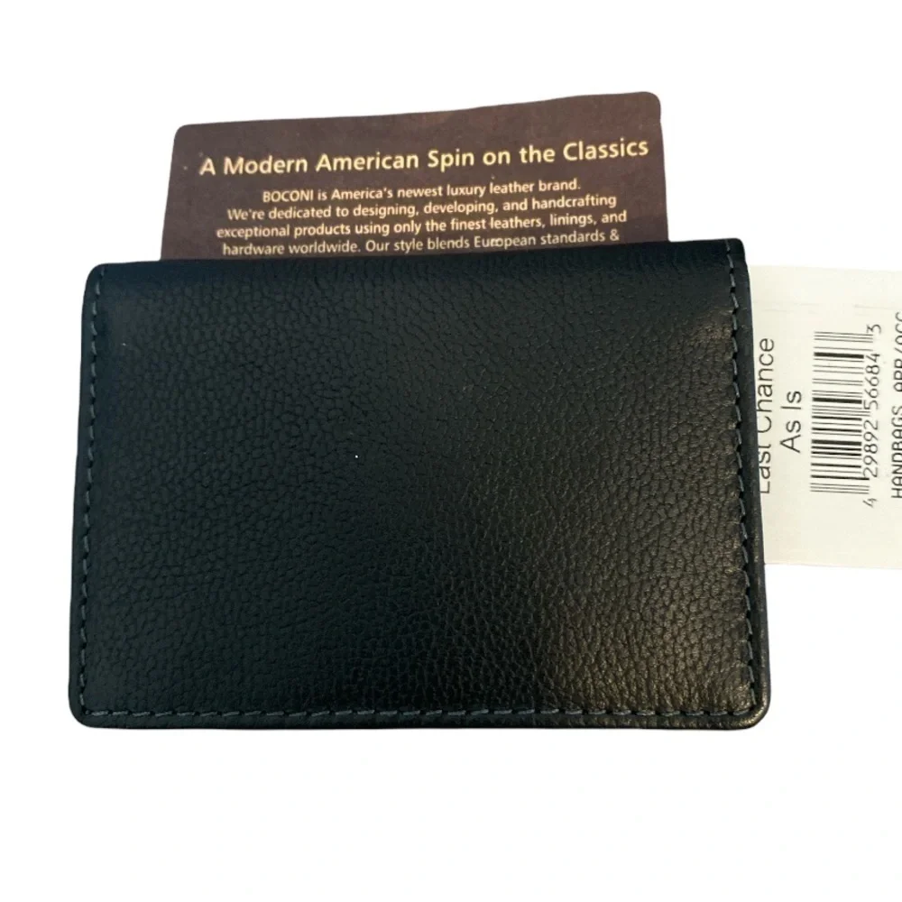 NASHVILLE Boconi Black Leather Wallet RFID Protection
